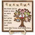 Grandma We Know You¡®ve Loved Us Since We Were Born Personalized 2-Layer Wooden Plaque