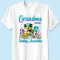Grandma You're Turtley Awesome Personalized Shirt, Gift for Grandma