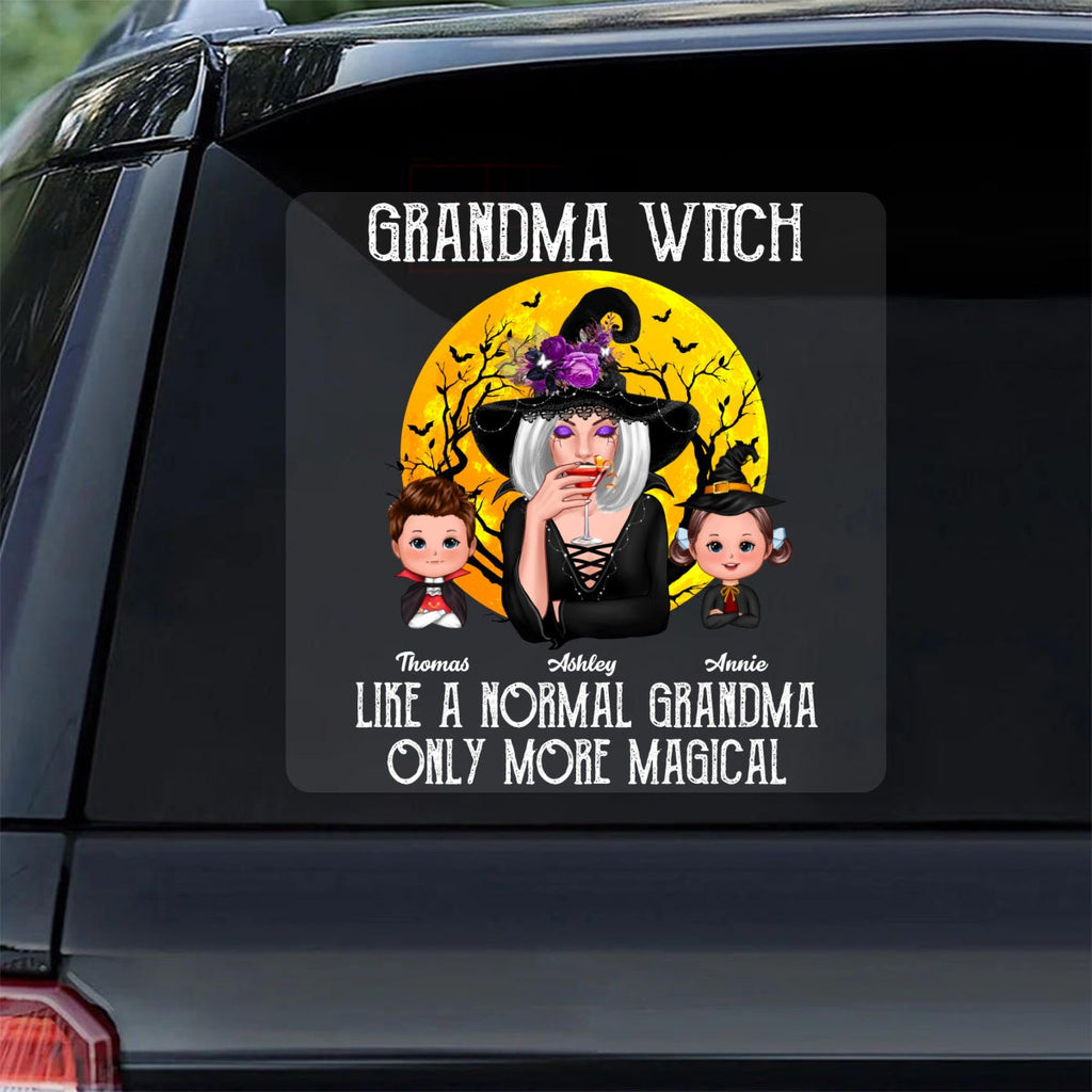 Grandma Witch Like Normal Grandma More Magical Halloween Personalized Decal, Halloween Decoration
