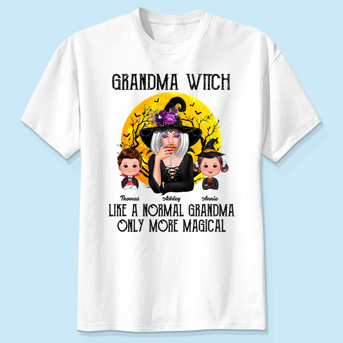Grandma Witch Like Normal Grandma More Magical Halloween Personalized Shirt