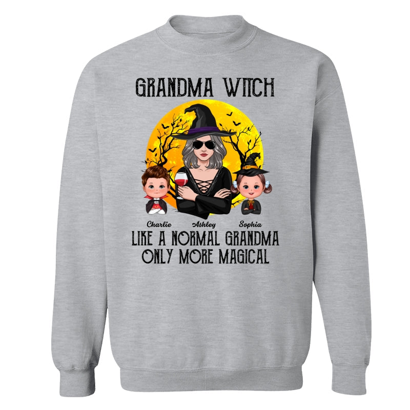 Grandma Witch Halloween Girl Vector Personalized Shirt