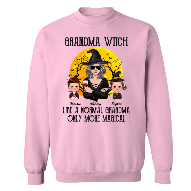 Grandma Witch Halloween Girl Vector Personalized Shirt