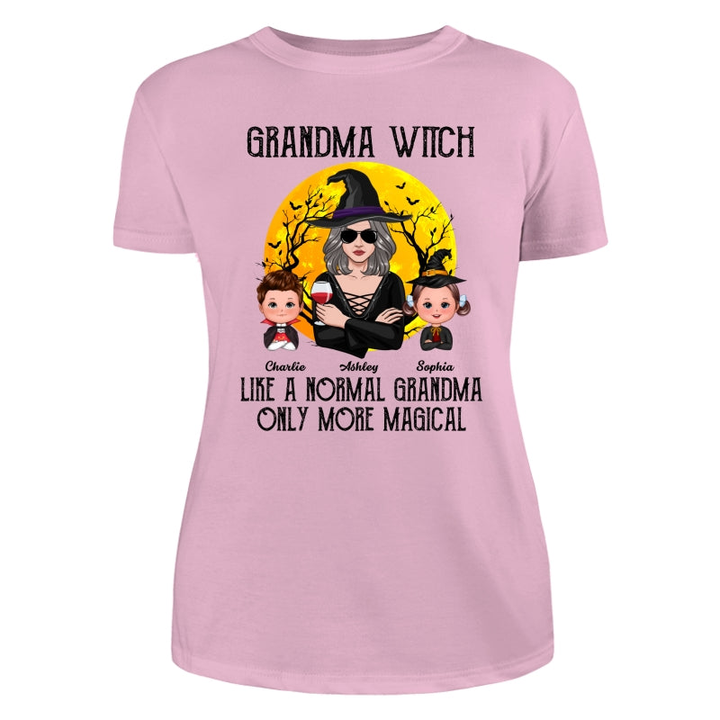 Grandma Witch Halloween Girl Vector Personalized Shirt