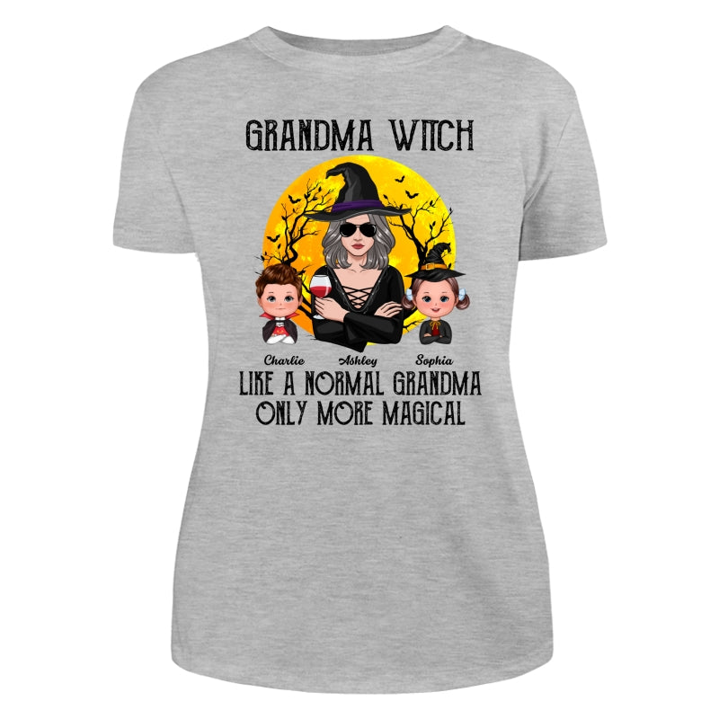 Grandma Witch Halloween Girl Vector Personalized Shirt