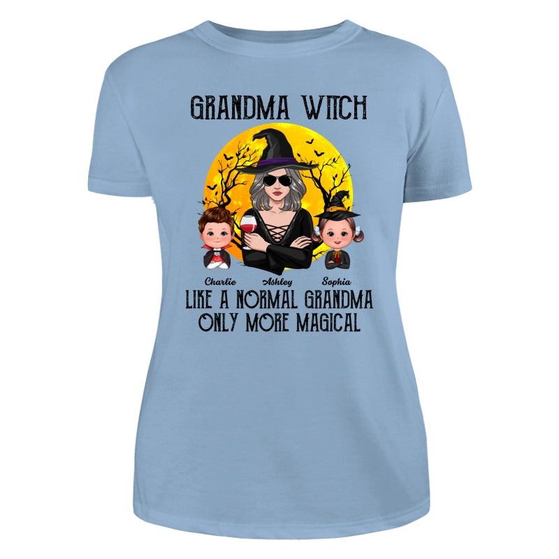 Grandma Witch Halloween Girl Vector Personalized Shirt