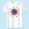 Grandma With Grandkids Names Nation Flag Sunflower Personalized Shirt