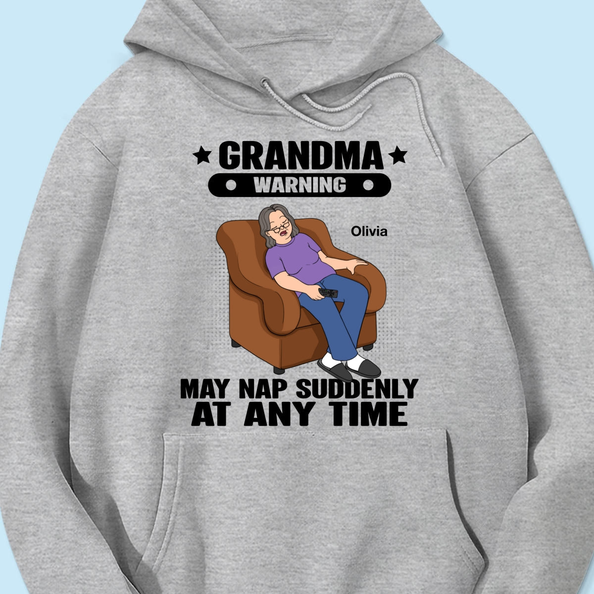 Grandma Warning May Nap Suddenly At Any Time Funny Gift For Grandma Personalized Shirt